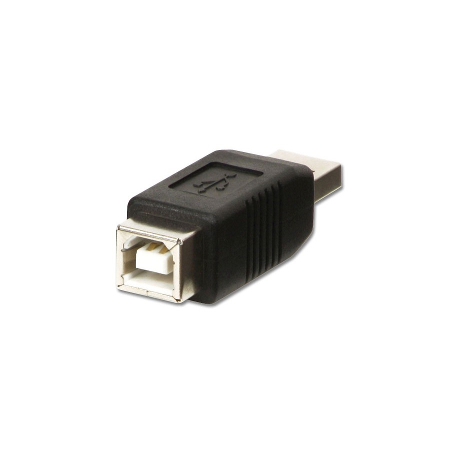 38325-Lindy 71231 cambiador de genero para cable USB A USB B Negro