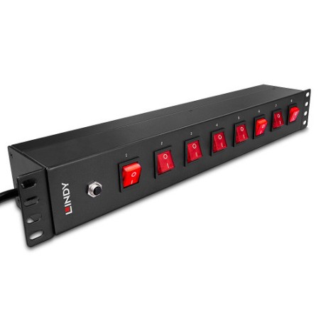 38334-Lindy 73025 unidad de distribucion de energia (PDU) 8 salidas AC 1.5U Negro