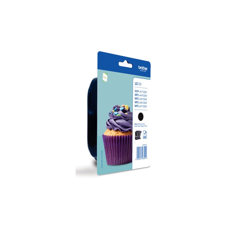 3840-BROTHER TINTA LC123BKBP  MFC-J4410DW/MFC-J4510DW,MFCJ4710DW/