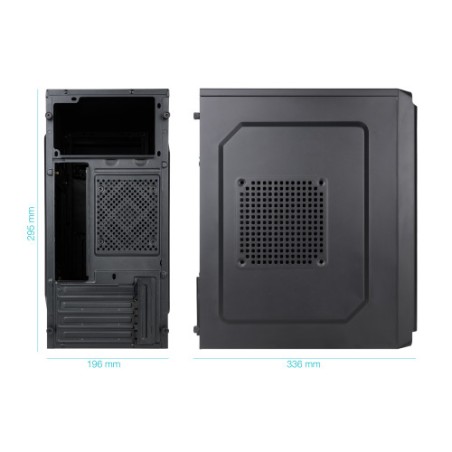 38404-TooQ Caja Minitorre Micro-ATX "DODEKA ULTRA" Negra