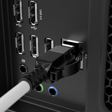 38554-Lindy 47601 cable de red Gris 0,5 m Cat6a S/FTP (S-STP)