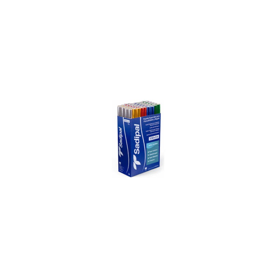 3867-ROLLO PAPEL CELOFAN SEMIPERFORADO HOJA 50X65 CM 30 GR. TRANSPARENTE SADIPAL 12508