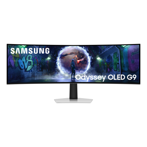 38769-Samsung G93SD pantalla para PC 124,5 cm (49") 5120 x 1440 Pixeles Dual QHD OLED Plata