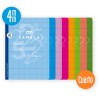 3879-LIBRETA CUBIERTA BASICA FORMATO A4 RAYADO 4 MM 50 HOJAS SURTIDOS LAMELA 06A4004