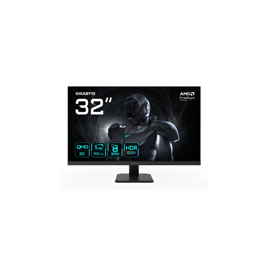 38901-GIGABYTE GS32QA Monitor Gaming 32" QHD - 2560 x 1440, 180Hz, 1ms, 300 cd/m2, FreeSync Premium, HDR Ready, HDMI 2.0