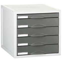 3911-MODULO ARCHISYSTEM DE 5 CAJONES 356X316X303 MM GRAFITO ARCHIVO 2000 8405C GF