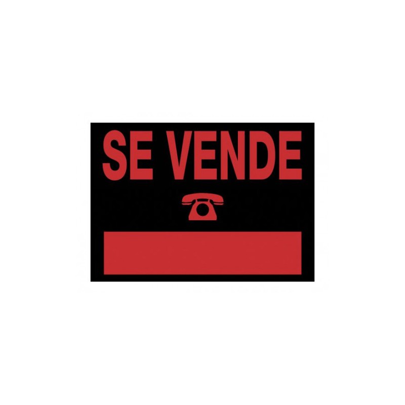 3925-CARTEL "SE VENDE" 500X230 MM PVC NEGRO ARCHIVO 2000 6162 NE