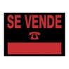3925-CARTEL "SE VENDE" 500X230 MM PVC NEGRO ARCHIVO 2000 6162 NE