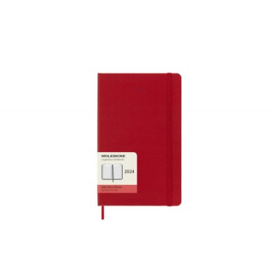 AGENDA 2024 TAPA DURA 12 MESES DIARIA L 13 X 21 CM ROJA MOLESKINE DHF212DC3Y24