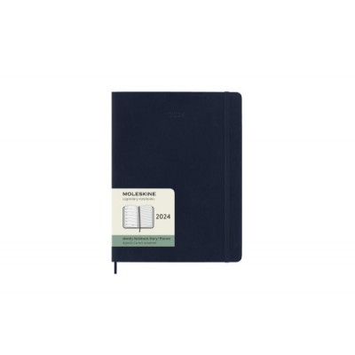 AGENDA 2024 TAPA BLANDA 12 MESES SEMANAL XL 19 X 25 CMAZUL ZAFIRO MOLESKINE DSB2012WN4Y24