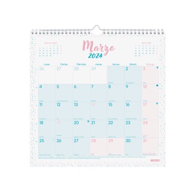 CALENDARIO 2024 PARED CHIC ESCRIBIR 30X30 TURQUESA FINOCAM 787005824