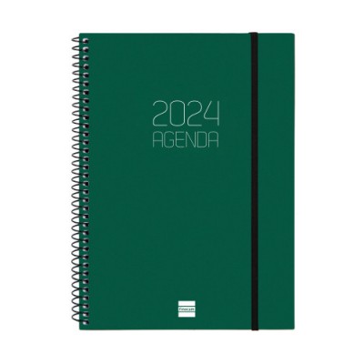 AGENDA 2024 OPAQUE E10 SEMANA VISTA HORIZONTAL VERDE FINOCAM 742762024