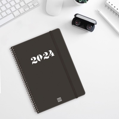 AGENDA 2024 MY E10 SEMANA VISTA HORIZONTAL NEGRO FINOCAM 743506024