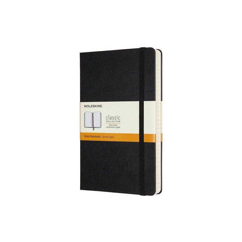 4030-LIBRETA CLASICA MAYOR GROSOR NEGRA L (13X21CM) RAYADA TAPA DURA MOLESKINE QP060EXP