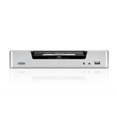 Aten CS1642A interruptor KVM Montaje en rack Negro Plata