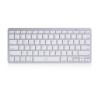 4066-Ewent EW3161 teclado Bluetooth QWERTY Espanol Plata, Blanco
