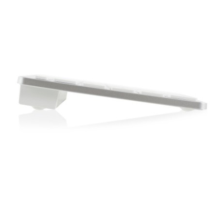 4067-Ewent EW3161 teclado Bluetooth QWERTY Espanol Plata, Blanco