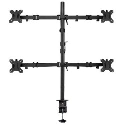 4068-Ewent EW1514 soporte de mesa para pantalla plana 81,3 cm (32") Abrazadera/Atornillado Negro
