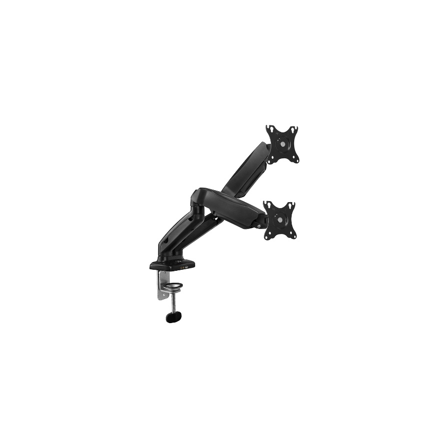 4070-EWENT SOPORTE DE ESCRITORIO CON RESORTE DE GAS PARA 2 MONITORES  HASTA 34" CARGA MAXIMA 9KG. VESA