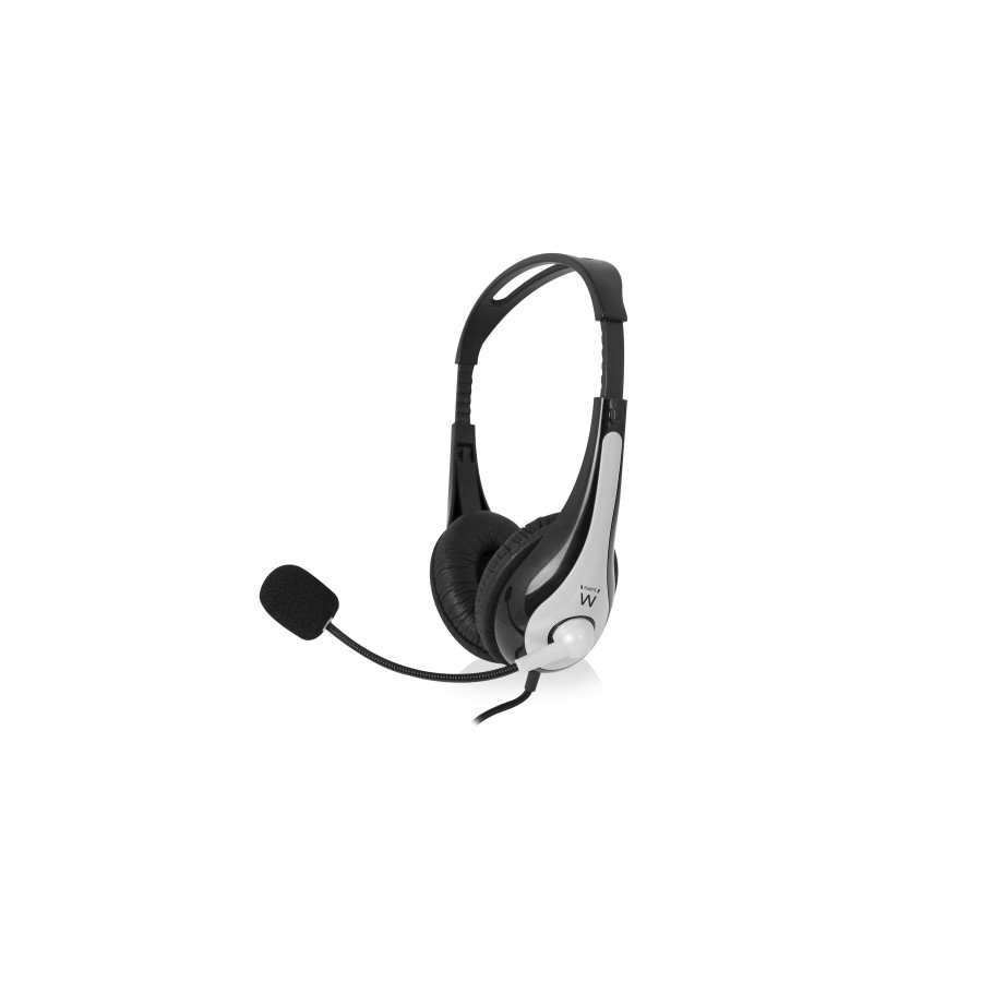 4076-Ewent EW3562 auricular y casco Auriculares Diadema Negro, Plata 4076-Ewent EW3562 auricular y casco Auriculares Diadema Negro, Plata