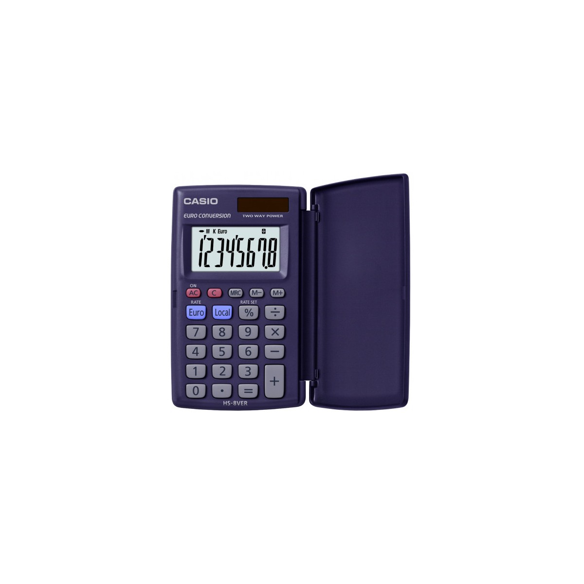 CALCULADORA DE BOLSILLO DE 8 DiGITOS CASIO HS 8VER WA EP