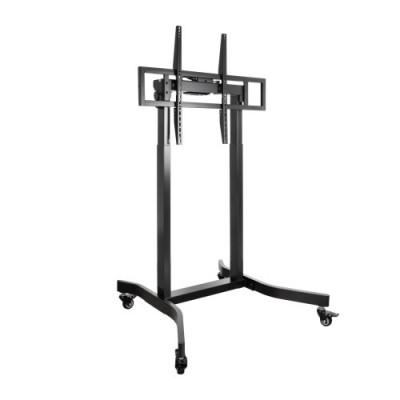 TooQ LUX Soporte de Suelo con Ruedas y Regulacion Electrica de Altura para Pantallas 55 100 Negro