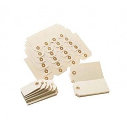 4168-CAJA 1000 ETIQUETAS SUELTAS CON ARANDELA 70X120 MM. SIN CUERDA PARDO 132122