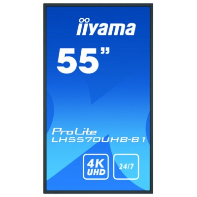 iiyama LH5570UHB B1 pantalla de senalizacion Pantalla plana para senalizacion digital 1387 cm 546 VA 4K Ultra HD Negro Procesad