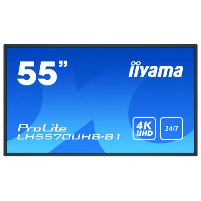 iiyama LH5570UHB B1 pantalla de senalizacion Pantalla plana para senalizacion digital 1387 cm 546 VA 4K Ultra HD Negro Procesad