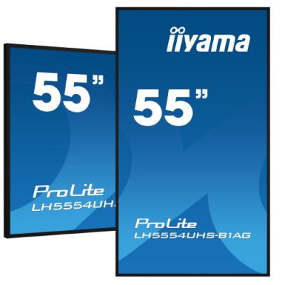 MONITOR IIYAMA 55 LH5554UHS B1AG ANDROID 11 3844X2160 4K UHD OPERACION 24 7 500CD LANDSC Y PORTRAIT 3XHDMI DP RJ45 VESA 400X400