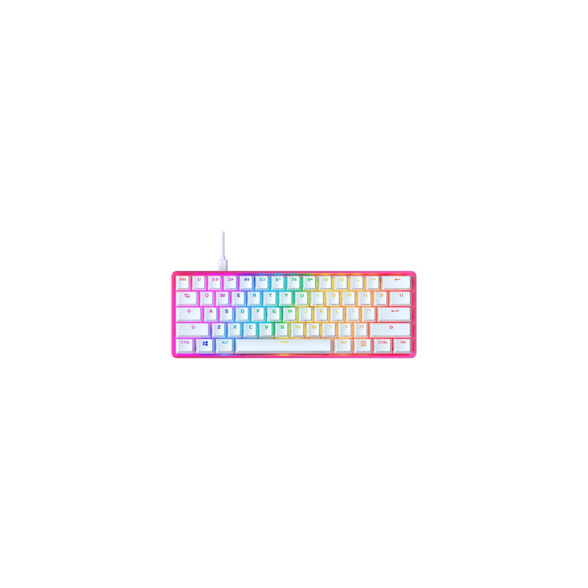 HyperX Teclado Alloy Origins 60 rosa Teclado mecanico gaming Rojo HX