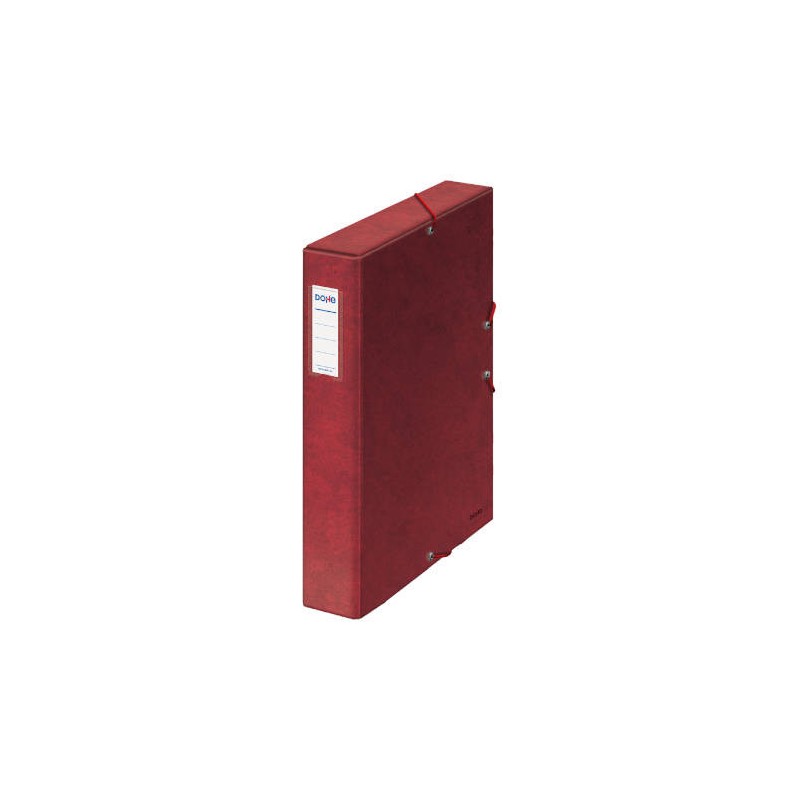 4234-CAJAS DE PROYECTOS CARTON FORRADO LOMO DE 5 CM ROJO CON ETIQUETA 245X350X50 DOHE 09729