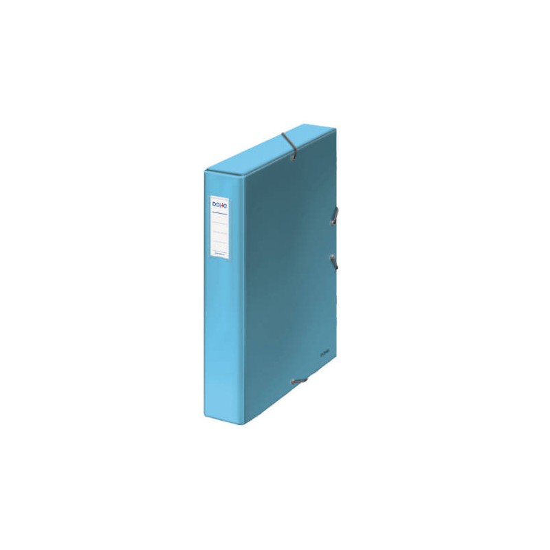 4238-CAJAS DE PROYECTOS CARTON FORRADO LOMO DE 5 CM AZUL CLARO CON ETIQUETA 245X350X50 DOHE 10360