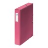 4240-CAJAS DE PROYECTOS CARTON FORRADO LOMO DE 5 CM ROSA CON ETIQUETA 245X350X50 DOHE 10362