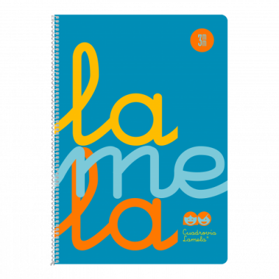 CUADERNO FOLIO PLASTIC RAYADO 3 MM 80 HOJAS 90 GRS AZUL LAMELA 7FTP003B