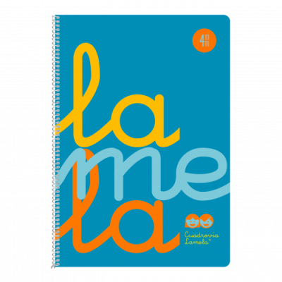 CUADERNO FOLIO PLASTIC RAYADO 4 MM 80 HOJAS 90 GRS AZUL LAMELA 7FTP004B