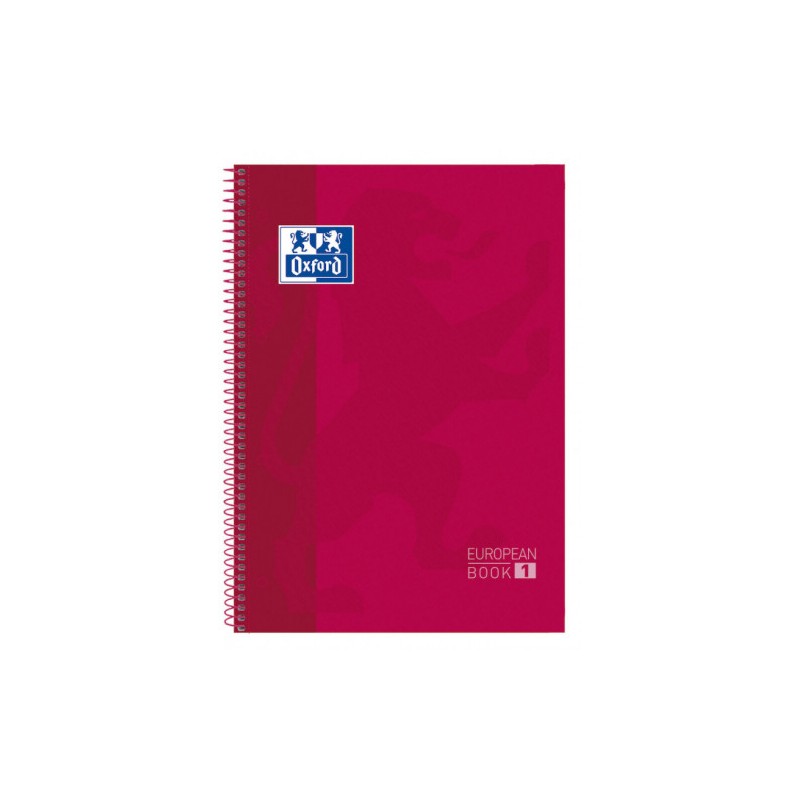 4446-CUADERNO EUROPEANBOOK 1 TAPA EXTRADURA A4+ 80 HOJAS 5X5 COLOR ROJO OXFORD 100430198