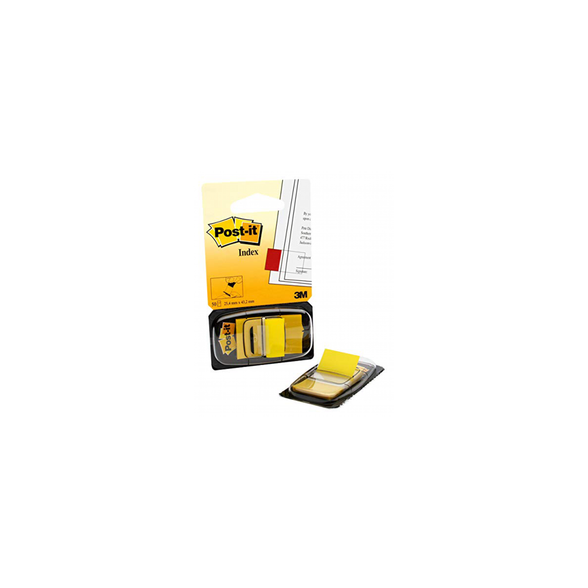 PACK 12 DISPENSADORES DE 50 UNIDADES INDEX AMARILLO 254X431 POST IT 3M6805