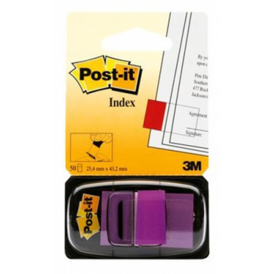 PACK 12 DISPENSADORES DE 50 UNIDADES INDEX LILA 254X431 POST IT 3M6808