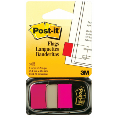 PACK 12 DISPENSADORES DE 50 UNIDADES INDEX ROSA 254X431 POST IT 3M68021