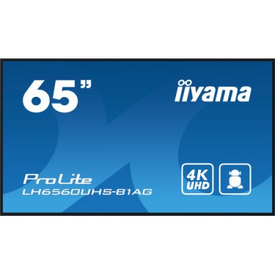 iiyama PROLITE Pizarra de caballete digital 1651 cm 65 LED Wifi 500 cd m 4K Ultra HD Negro Procesador incorporado Android 11 24