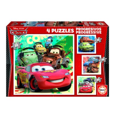 PUZZLE PROGRESIVOS CARS 2 12 16 20 25 DE 3 5 ANOS EDUCA BORRAS 14942