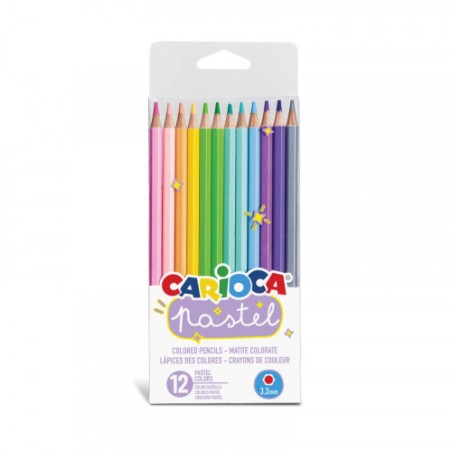 4835-BOLSA PVC 12 LAPICES PASTEL CARIOCA 43034