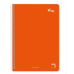 4848-CUADERNO SERIE XTRA 60GR.TAPA CONTRACOLADA FOLIO (215X310MM.) 80 HOJAS CUADRICULA 4X4 COLOR ROJO PACSA 16729