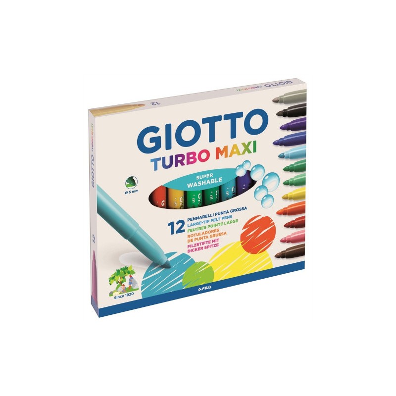 4867-ESTUCHE 12 ROTULADORES TURBO MAXI GIOTTO F454000