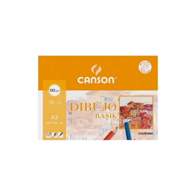4880-BLOC MINIPACK 10 HOJAS BASIK 130G A3 GUARRO CANSON C200403159 4880-BLOC MINIPACK 10 HOJAS BASIK 130G A3 GUARRO CANSON C200403159