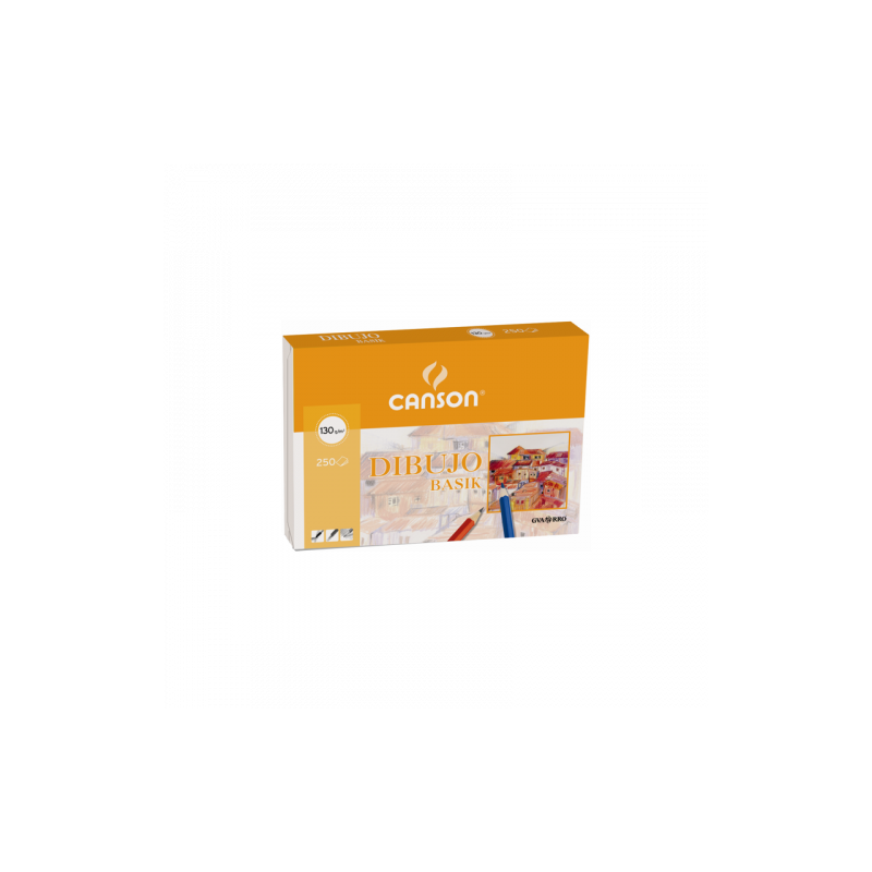 4882-PAQUETE 250 HOJAS BASIK 130G A3 GUARRO CANSON C200402766