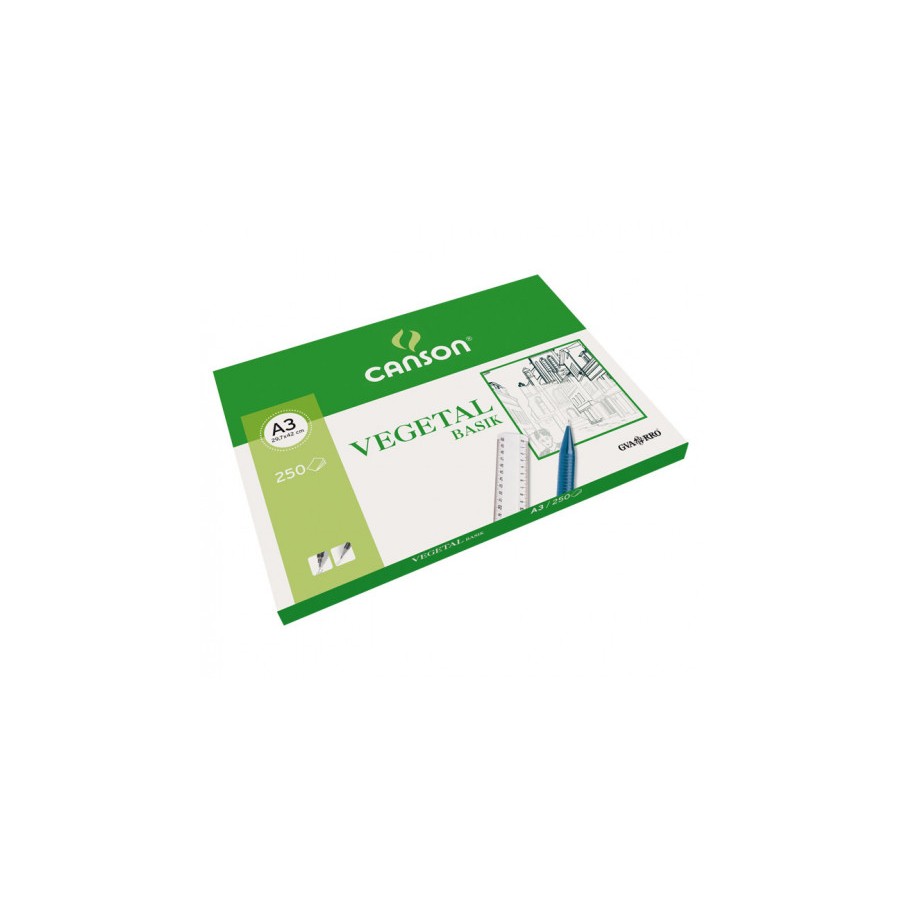 4892-PAQUETE 250 HOJAS PAPEL VEGETAL A3 90G GUARRO CANSON C200406244