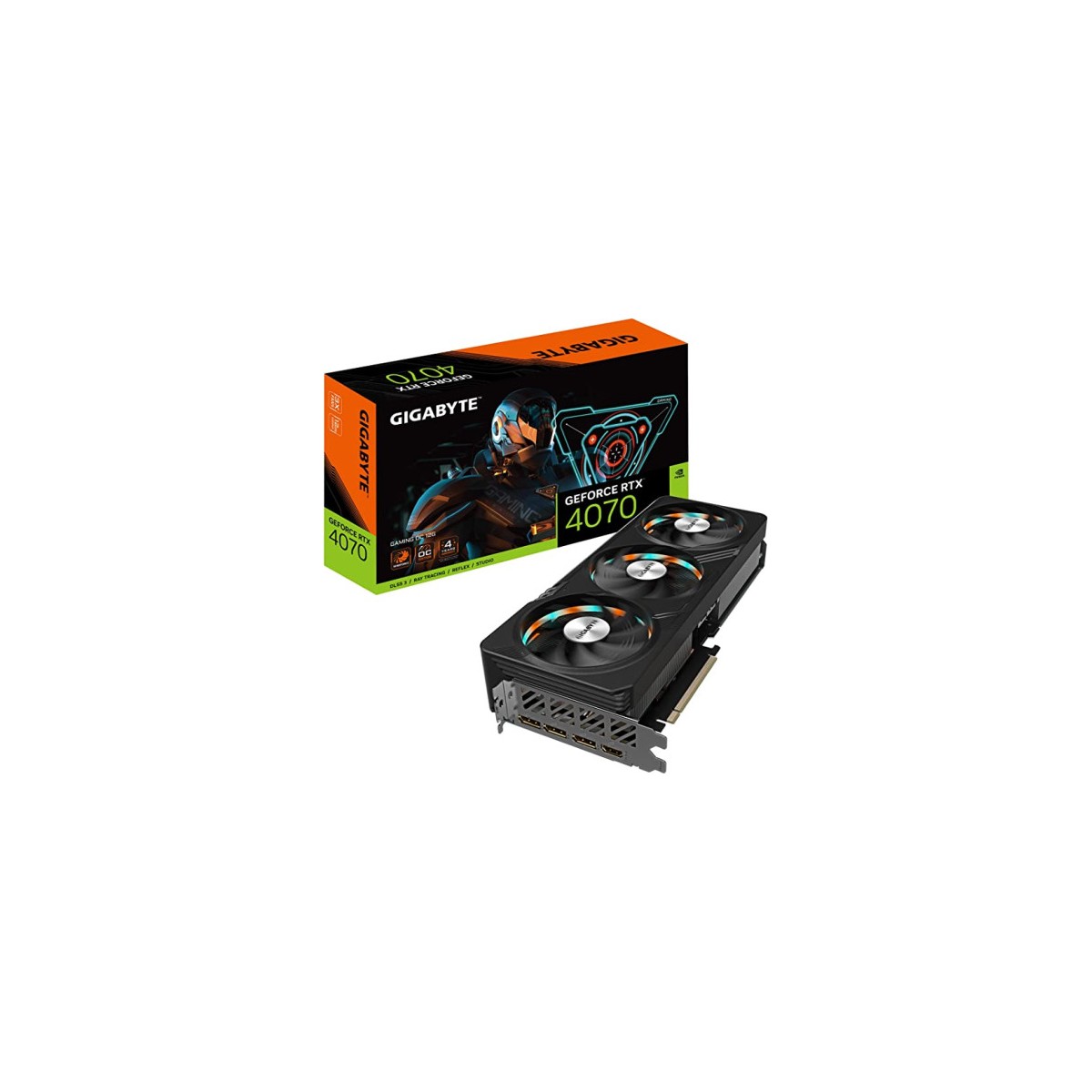 VGA GIGABYTE GV N4070GAMING OC 12GDNVRTX4070GDDR6X12GB192BITHDMI3DPWINDFORCE 3X 3 VENTILADORES