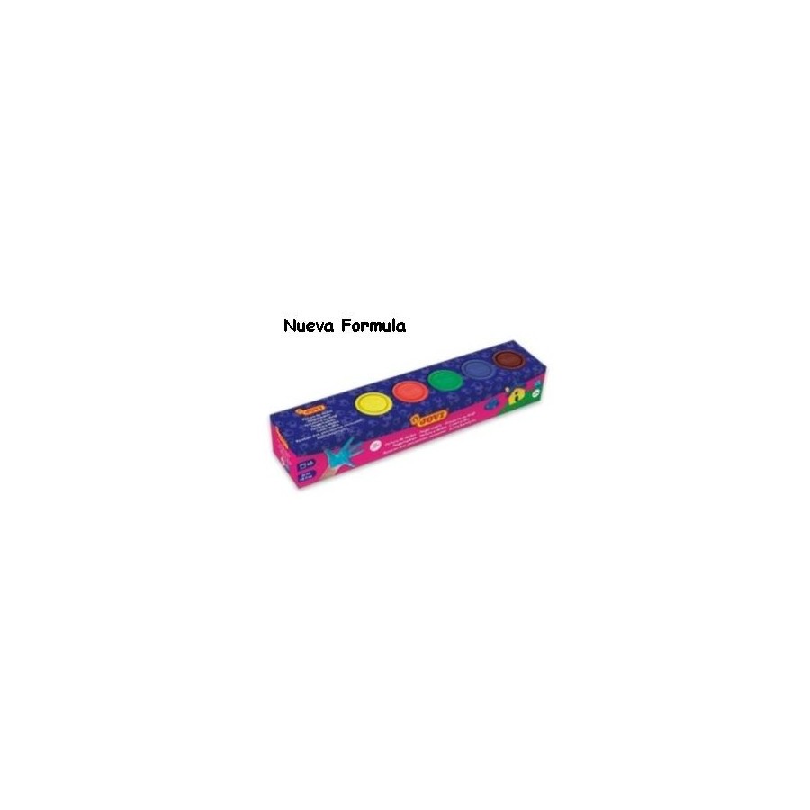 4942-ESTUCHE PINTURA DEDOS BOTES 35 ML EN 5 COLORES SURTIDOS JOVI 540